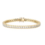 Pre-Owned and Vintage Jewellery 9ct Yellow Gold Bezel Set Diamond Bracelet