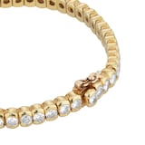 Pre-Owned and Vintage Jewellery 9ct Yellow Gold Bezel Set Diamond Bracelet