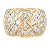 Pre-Owned and Vintage Jewellery 18ct Yellow Gold Italian Diamond Ring