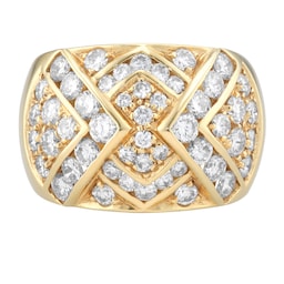 21250476 - 18ct Yellow Gold Italian Diamond Ring