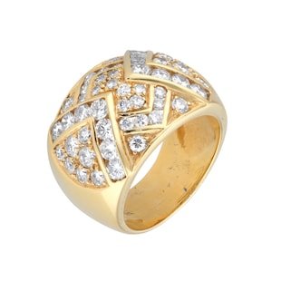 Pre-Owned and Vintage Jewellery 18ct Yellow Gold Italian Diamond Ring