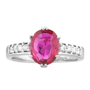 Pre-Owned and Vintage Jewellery 900 Platinum Ruby & Diamond Ring