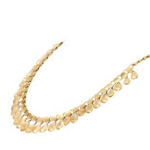 Pre-Owned and Vintage Jewellery Vintage 18ct Yellow Gold Tear Drop Citrine Necklace
