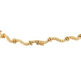 Pre-Owned and Vintage Jewellery 14ct Yellow Gold and Diamond Wavey Tennis Necklace