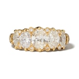 Vintage And Estate Jewelry Contemporary 18K Yellow Gold 2.47cttw Diamond Ring - Ring Size 5.25