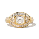 Vintage And Estate Jewelry Contemporary 18K Yellow Gold 2.40cttw Diamond Ring - Ring Size 6.75