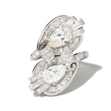 Vintage And Estate Jewelry Art Deco Platinum 3.85cttw Diamond Ring - Ring Size 5
