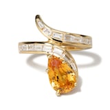Vintage And Estate Jewelry Contemporary 18K Yellow Gold 1.06cttw Diamond 2.30cttw Sapphire Ring - Ring Size 6.75
