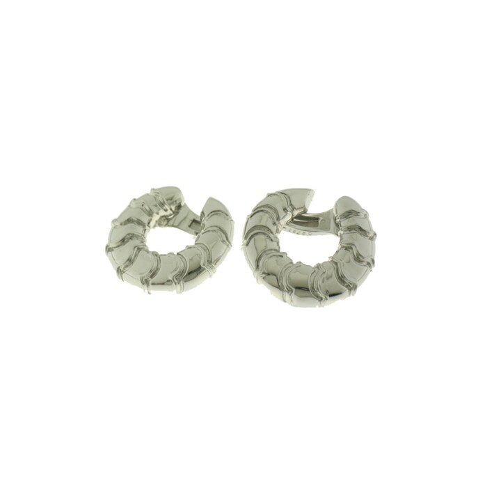 Vintage And Estate Jewelry Exquisite 18K White Gold Marina B Vintage Earrings