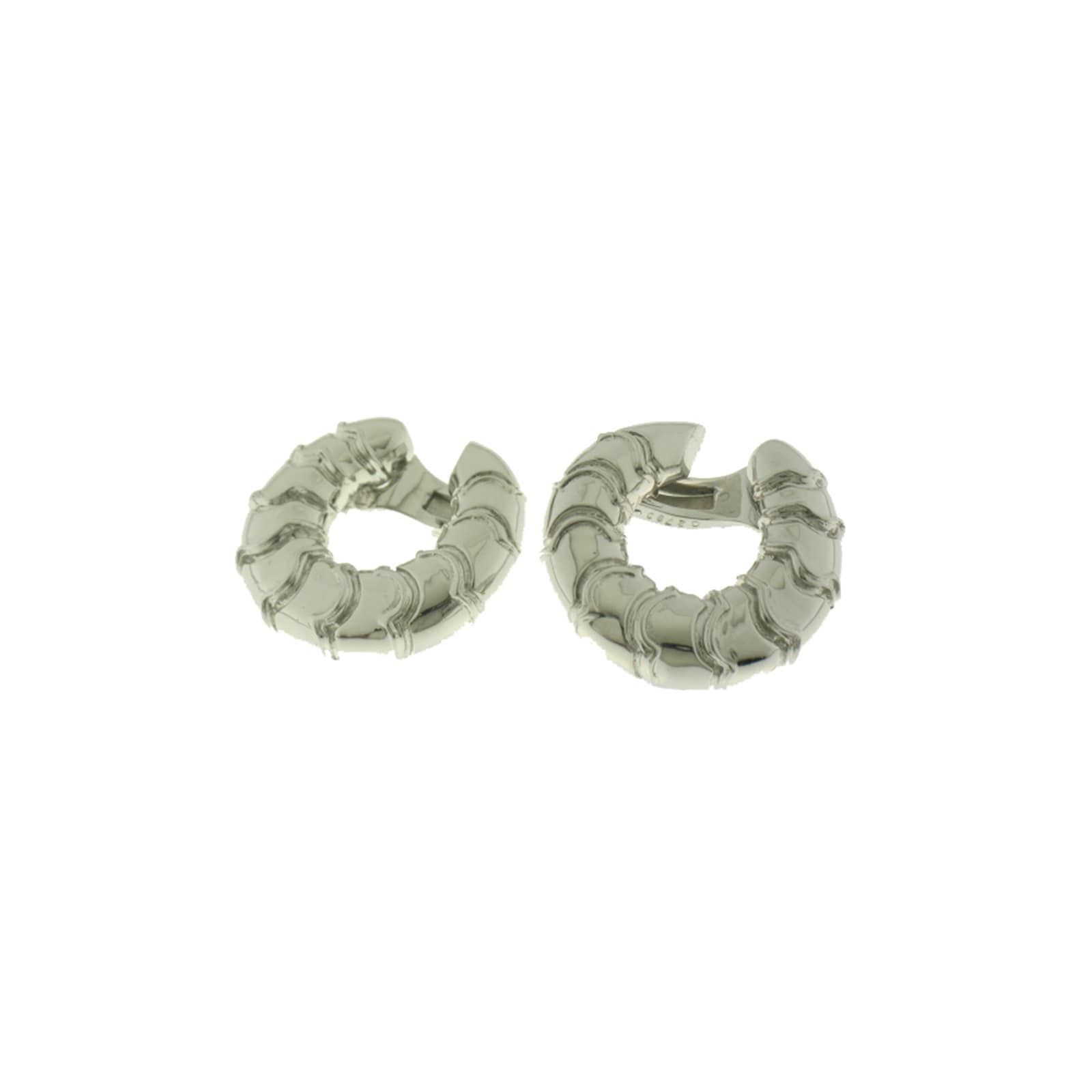 Vintage And Estate Jewelry Exquisite 18K White Gold Marina B Vintage Earrings