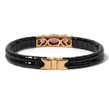 Vintage And Estate Jewelry Vintage 18K Yellow Gold Marina B Diamond & Multi-Color Stone Bracelet