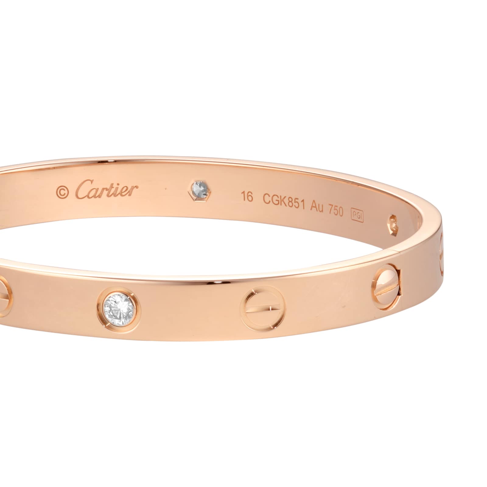 Pre-Owned Cartier Love Bracelet B6036016 - Size 16