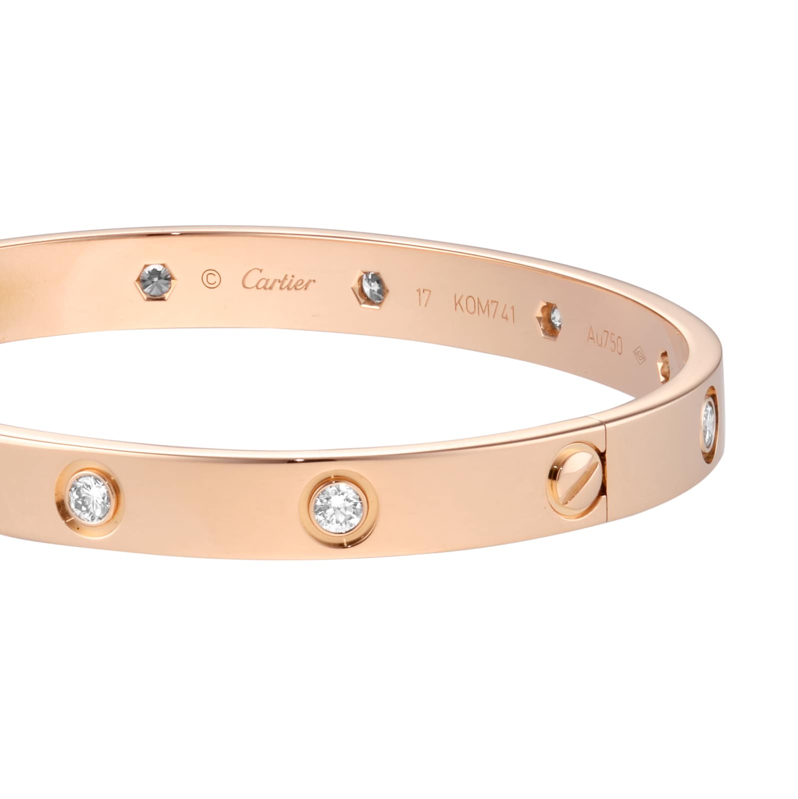 Pre-Owned Cartier Love Bracelet B6040617 - Size 17