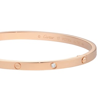 Pre-Owned Cartier Love Bracelet B6047617 - Size 17 Pre-Owned Cartier Love Bracelet B6047617 - Size 17