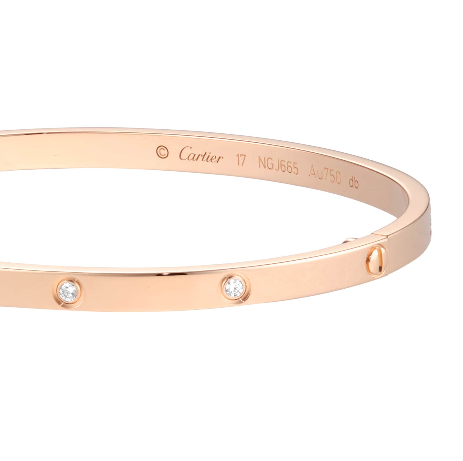 Pre-Owned Cartier Love Bracelet B6047917 - Size 17
