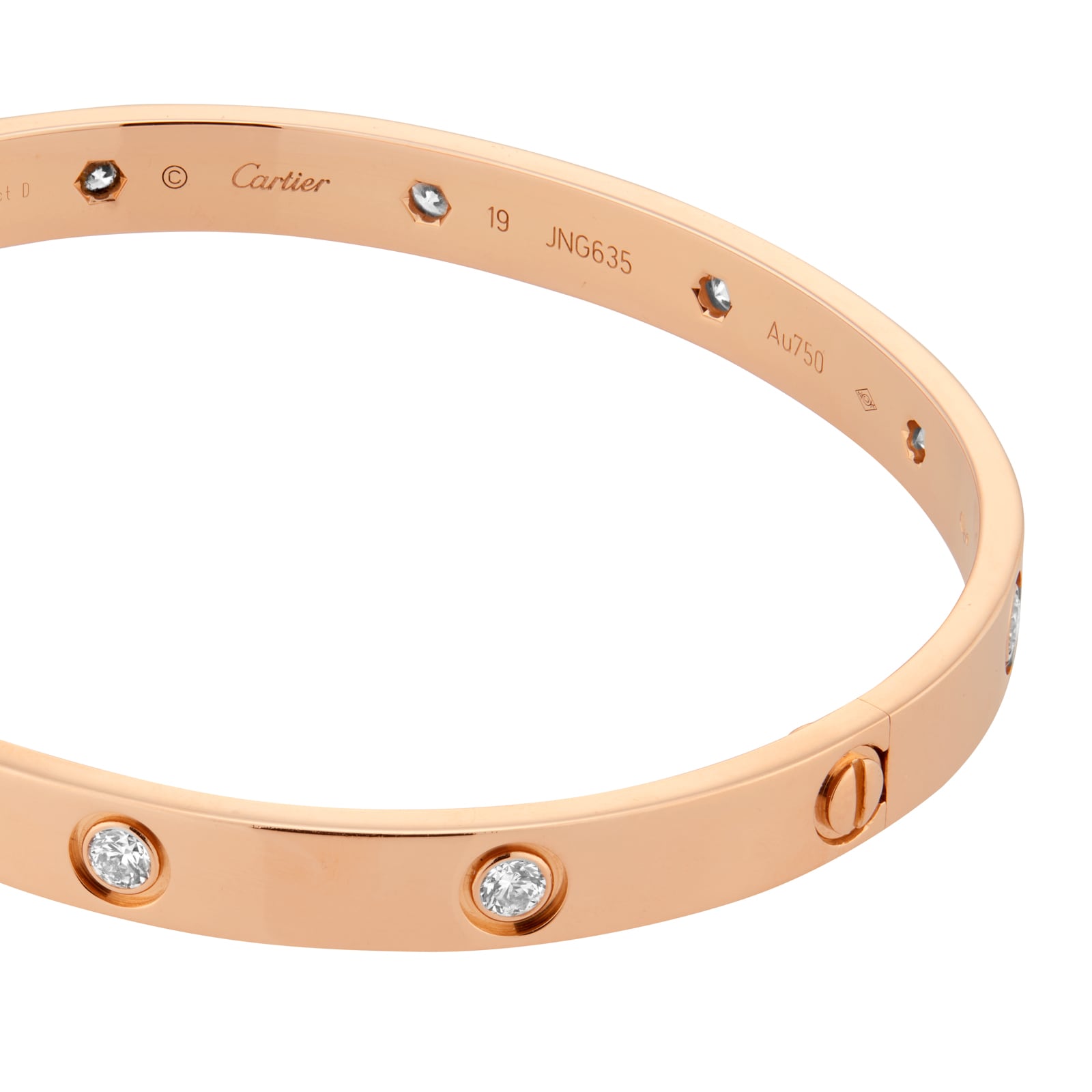 Pre-Owned Cartier Love Bracelet B6040619 - Size 19