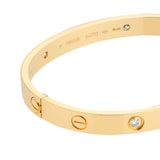 Pre-Owned Cartier Love 4 Diamond Bracelet Classic Model B6035917 - Size 17