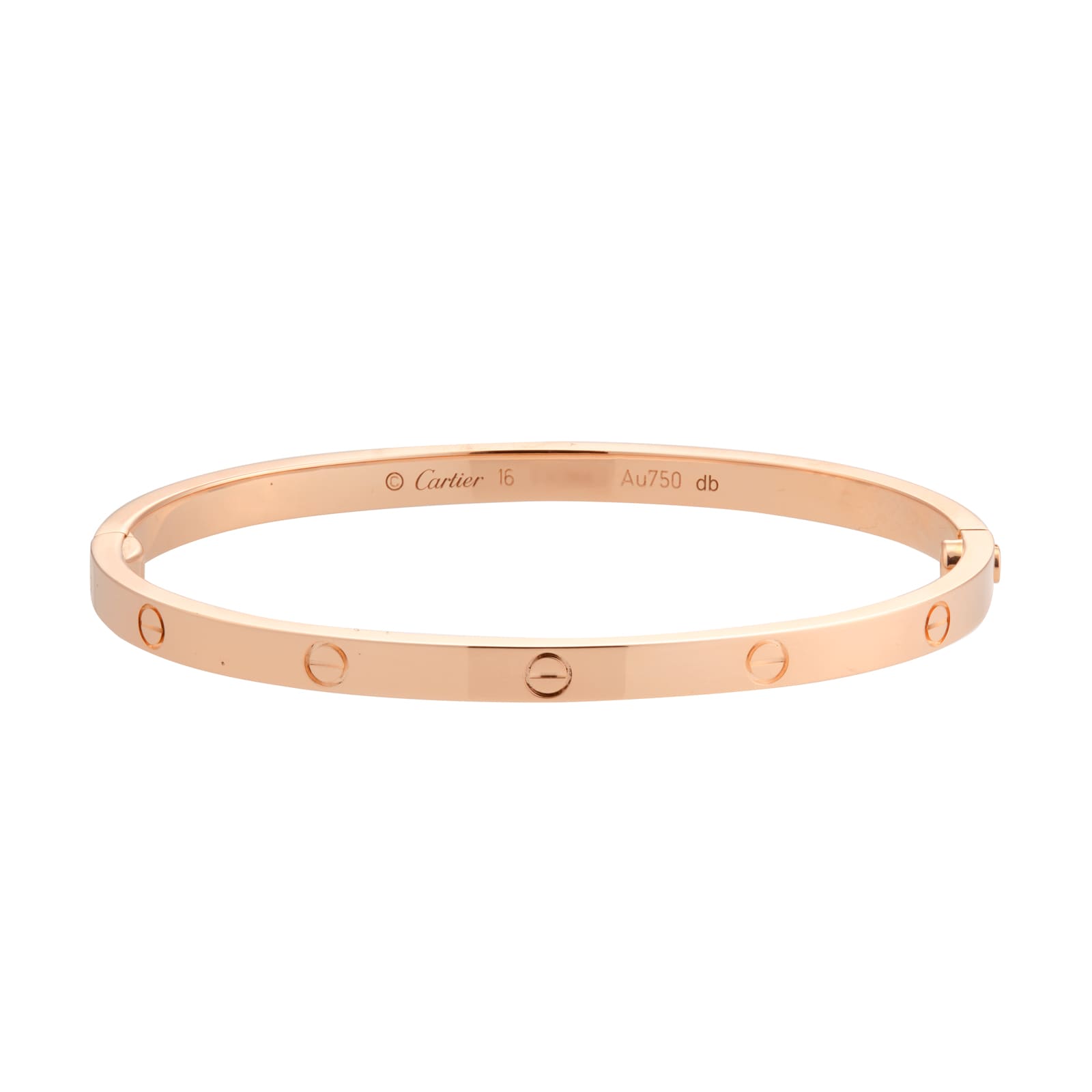 Pre-Owned Cartier Love Bracelet Small Model B6047316 - Size 16 Pre-Owned Cartier Love Bracelet Small Model B6047316 - Size 16