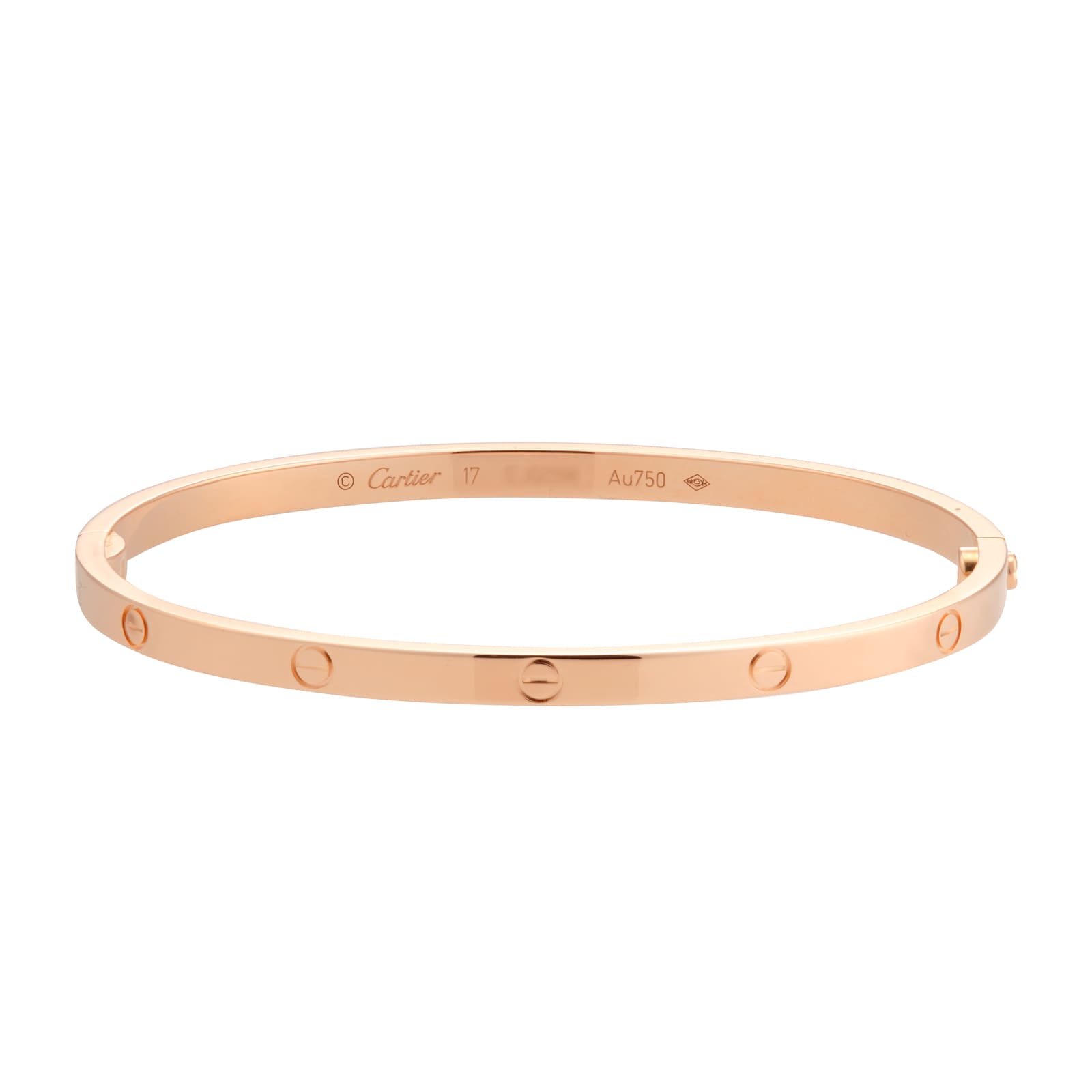 Pre-Owned Cartier Love Bracelet Small Model B6047317 - Size 17