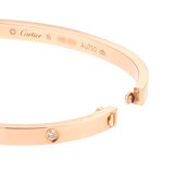 Pre-Owned Cartier Love 6 Diamond Bracelet Small Model B6047616 - Size 16