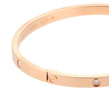 Pre-Owned Cartier Love 6 Diamond Bracelet Small Model B6047617 - Size 17