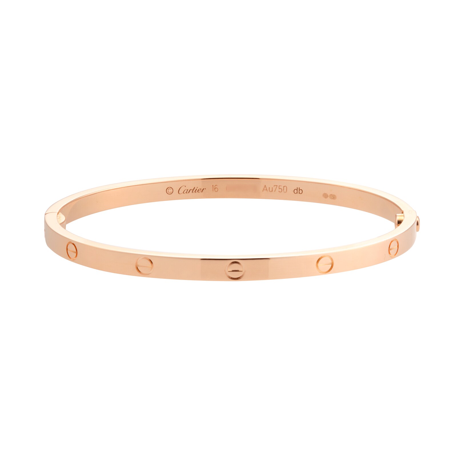 Pre-Owned Cartier Love Bracelet Small Model B6047316 - Size 16