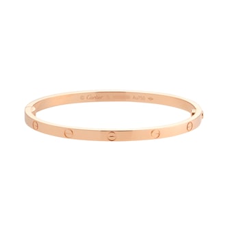 Pre-Owned Cartier Love Bracelet Small Model B6047318 - Size 18