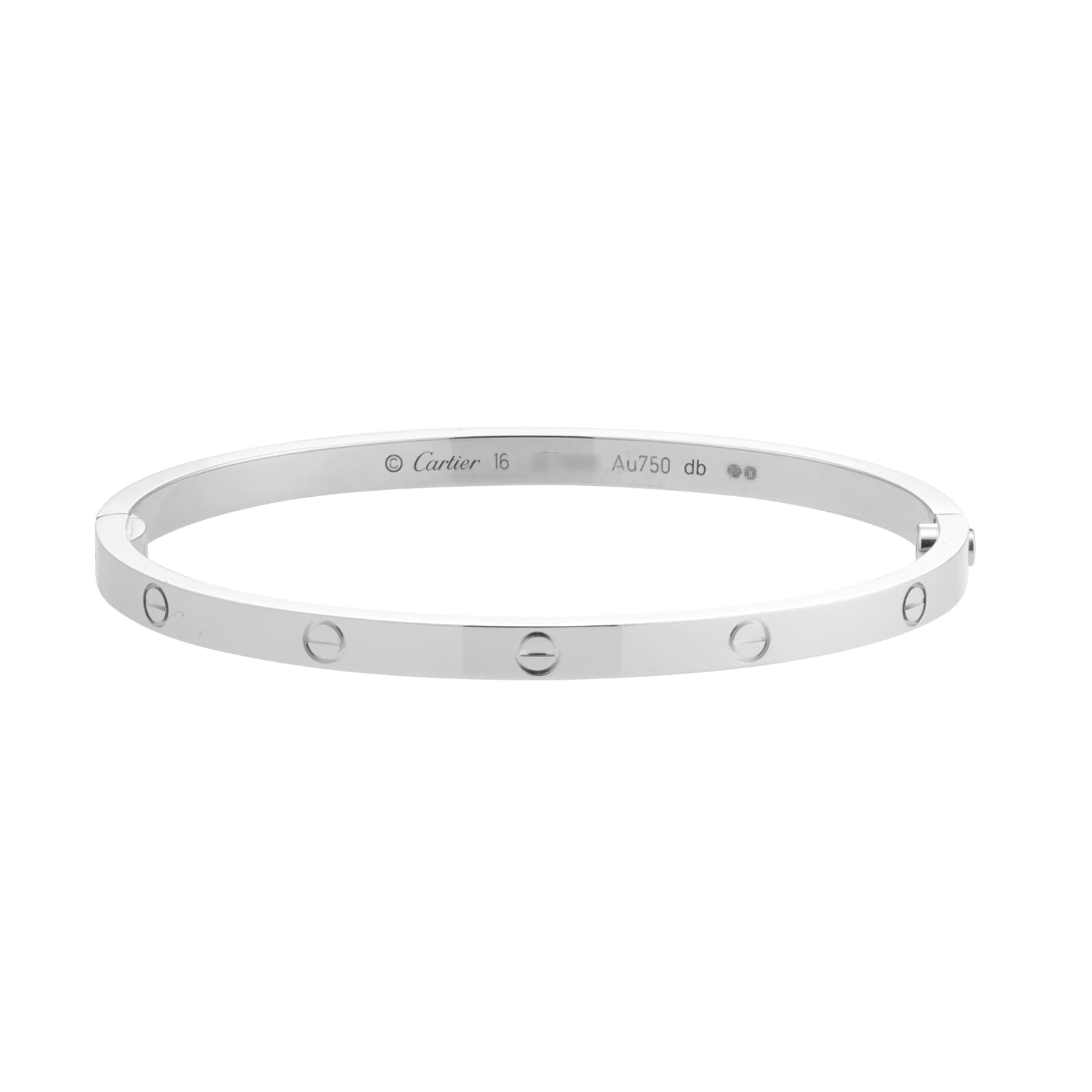 Pre-Owned Cartier Love Bracelet Small Model B6047416 - Size 16