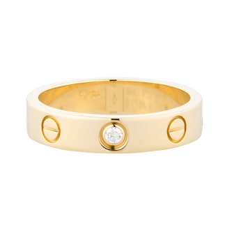 Pre-Owned Cartier Love Ring Small Model 1 Diamond B4056150 - Size 50