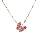 Pre-Owned Van Cleef & Arpels Two Butterfly Pendant Necklace VCARO3M200