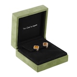 Pre-Owned Van Cleef & Arpels Vintage Alhambra Earrings Tiger'S Eye VCARD40500