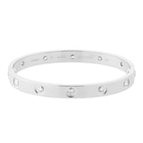 Pre-Owned Cartier Love Bracelet Small Model 10 Diamonds B6040716 - Size 16