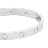 Pre-Owned Cartier Love Bracelet Small Model 10 Diamonds B6040716 - Size 16