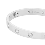 Pre-Owned Cartier Love Bracelet Small Model 10 Diamonds B6040716 - Size 16