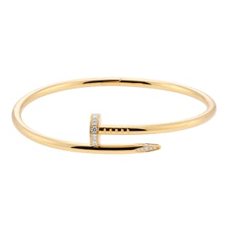 Pre-Owned Cartier Juste Un Clou Classic Model Paved Diamonds B6048619 - Size 19