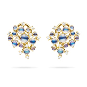 Paul Morelli 18k Yellow Gold 0.25cttw Diamond and Moonstone Small Bubble Earrings Paul Morelli 18k Yellow Gold 0.25cttw Diamond and Moonstone Small Bubble Earrings