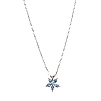 Paul Morelli 18k White Gold Diamond And 0.60cttw Aquamarine Stellanise Pendant Paul Morelli 18k White Gold Diamond And 0.60cttw Aquamarine Stellanise Pendant