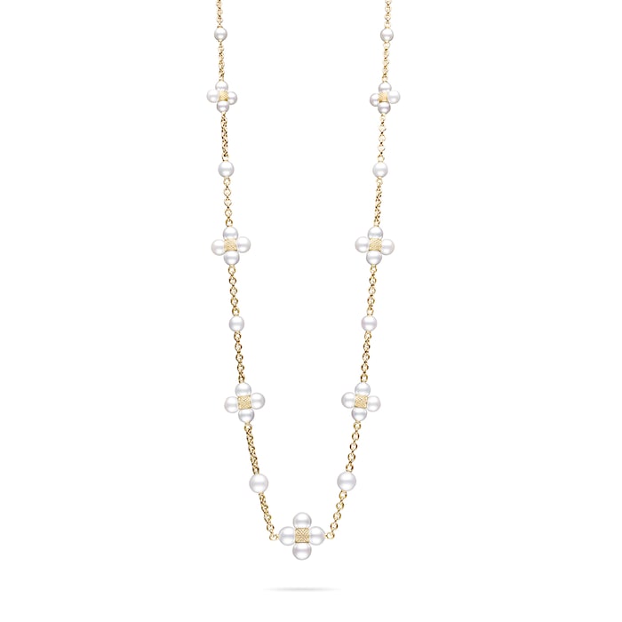 Paul Morelli 18k Yellow Gold Akoya Pearl Sequence Necklace 18"