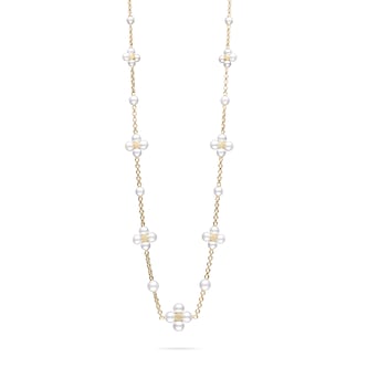 Paul Morelli 18k Yellow Gold Akoya Pearl Sequence Necklace 18" Paul Morelli 18k Yellow Gold Akoya Pearl Sequence Necklace 18"