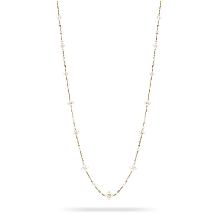 Paul Morelli 18k Yellow Gold Akoya Pearl Sequence Necklace 36"