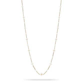 Paul Morelli 18k Yellow Gold Akoya Pearl Sequence Necklace 36"