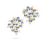 Paul Morelli 18k Yellow Gold 0.65cttw Diamond and 5.48cttw Moonstone Bubble Clip Earrings