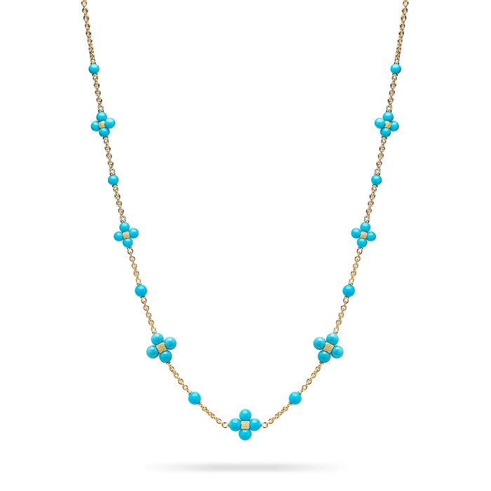 Paul Morelli 18k Yellow Gold Turquoise Sequence Necklace