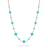 Paul Morelli 18k Yellow Gold Turquoise Sequence Necklace
