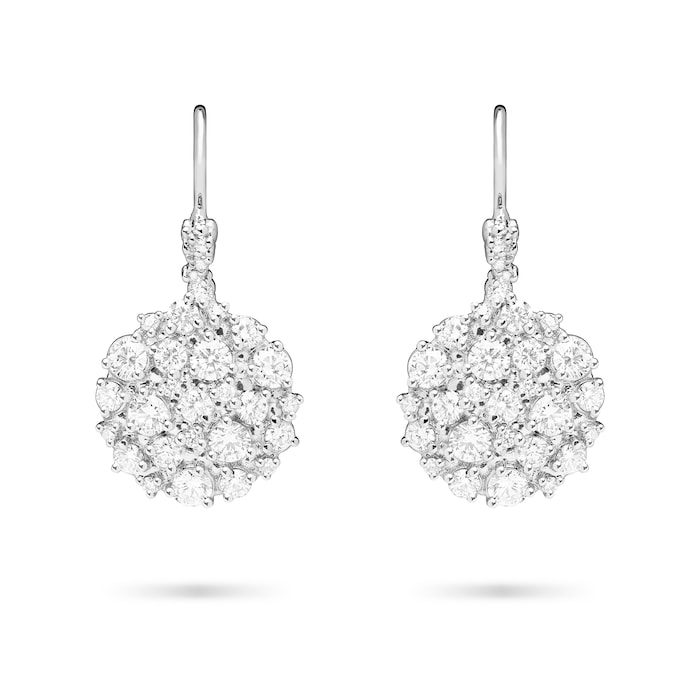 Paul Morelli 18k White Gold 1.65cttw Diamond Confetti Circle Drop Earrings