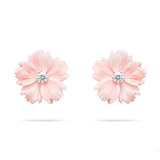 Paul Morelli 18k White Gold 0.30cttw Diamond and Conch Posy Stud Earrings