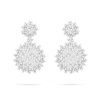 Paul Morelli 18k White Gold 1.97cttw Diamond and Pearl Lagrange 2 Drop Earrings Paul Morelli 18k White Gold 1.97cttw Diamond and Pearl Lagrange 2 Drop Earrings
