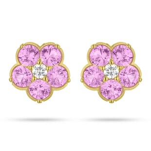Paul Morelli 18k Yellow Gold 0.20cttw Diamond and 2.79cttw Sapphire Wild Child Earrings