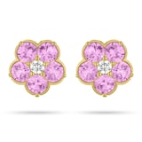 Paul Morelli 18k Yellow Gold 0.20cttw Diamond and 2.79cttw Sapphire Wild Child Earrings