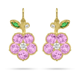 Paul Morelli 18k Yellow Gold 0.33cttw Diamond and 4.07cttw Sapphire Wild Child Drop Earrings Paul Morelli 18k Yellow Gold 0.33cttw Diamond and 4.07cttw Sapphire Wild Child Drop Earrings
